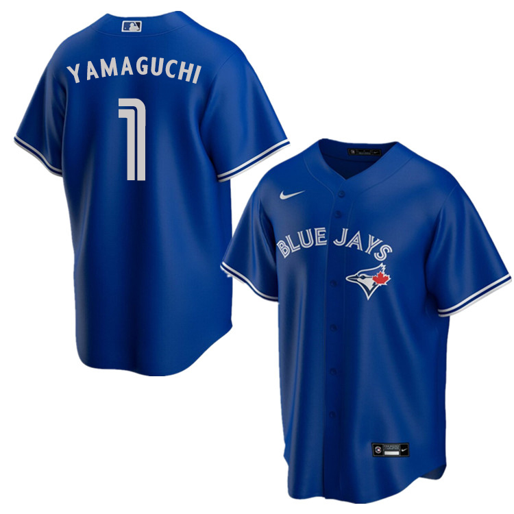 Nike Men #1 Shun Yamaguchi Toronto Blue Jays Baseball Jerseys Sale-Blue
